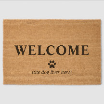 Alfombra divertida para perro - Bienvenido El perr