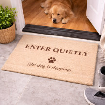 Alfombra divertida para perros - Entrar en silenci