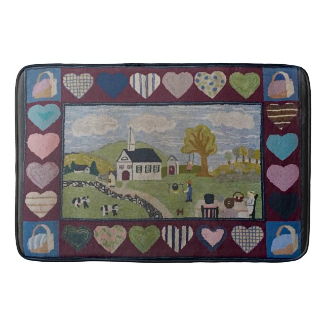 Alfombra enganchada del país (Anverso)