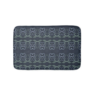 Alfombra floral azul marino elegante
