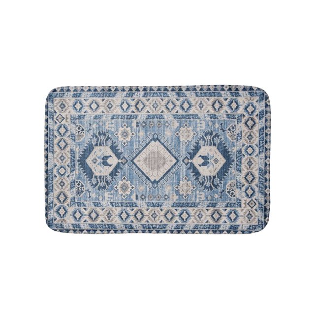 Alfombra Kilim Azul Antiguo Oriental (Anverso)