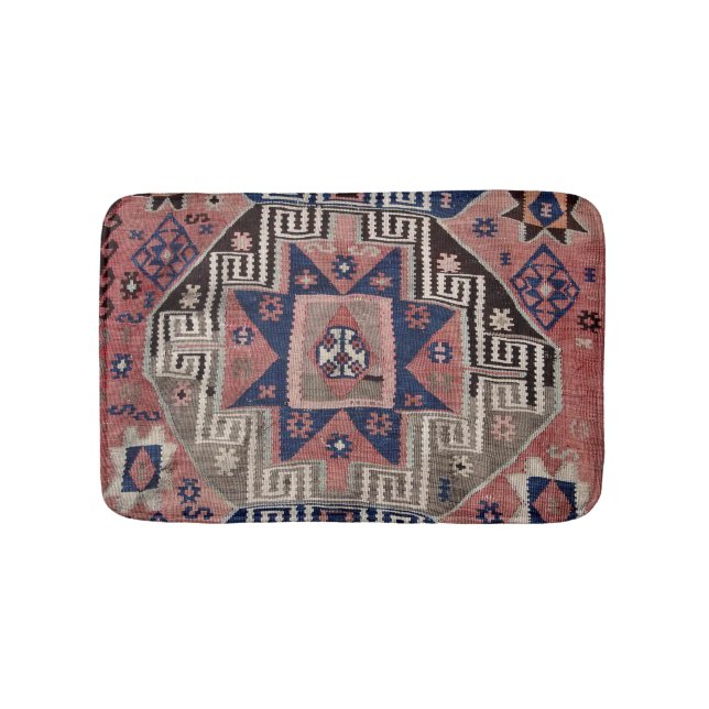 Alfombra Kilim Roja Antigua Oriental (Anverso)