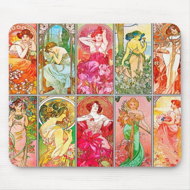 Alfombra para ratón Art Nouveau (Frente)