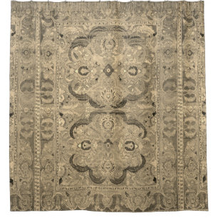 Alfombra persa antigua Cortina de ducha beige marr