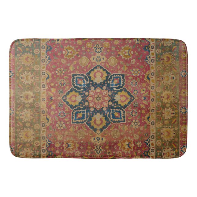 Alfombra Persa Asiática de Kashan de Oro Rojo (Anverso)