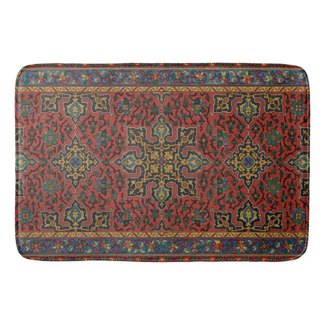 Alfombra Persa Clásica Roja Azul (Anverso)