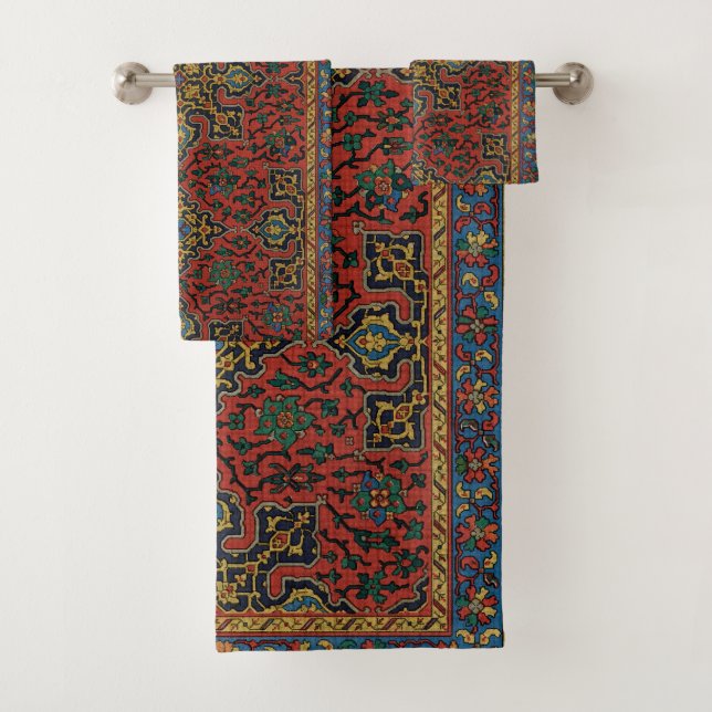 Alfombra Persa Clásica Roja Azul (In situ)