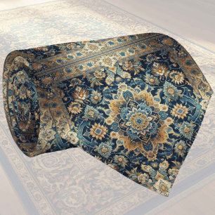 Alfombra Persa de Diseñador de Lujo Corbata de C