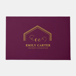 Alfombra promocional de logo de agente inmobiliari