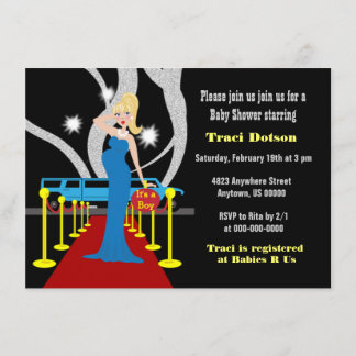 Alfombra roja Hollywood Invitación a Baby Shower n