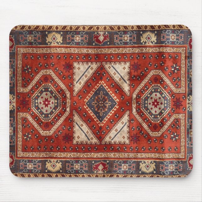 Alfombra roja persa turca oriental (Frente)