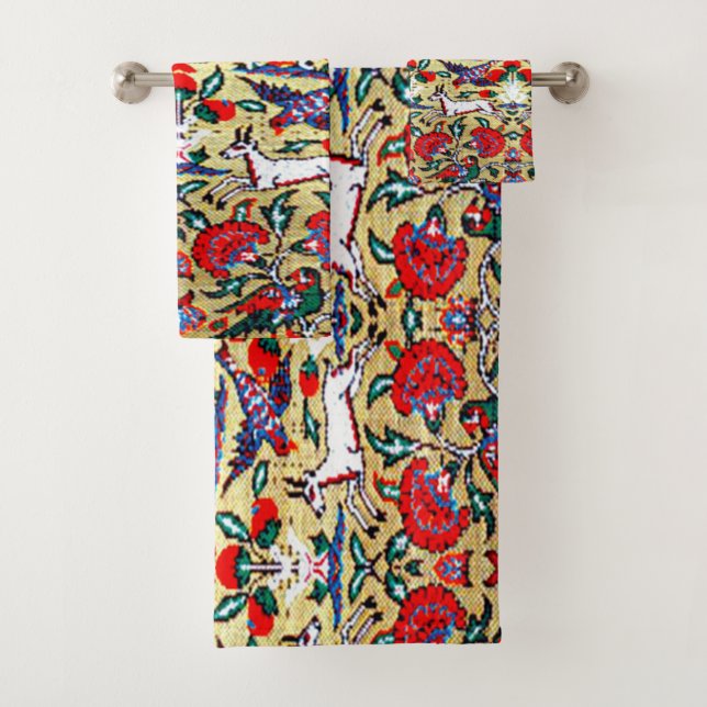 Alfombra turca antigua persa, animales (In situ)