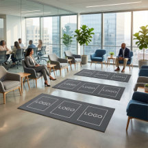 Alfombras Comerciales Negras Personalizadas con 3