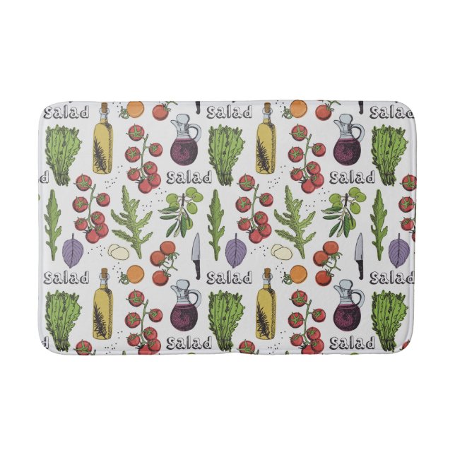 alfombras de baño con estampado de ensalada (Anverso)