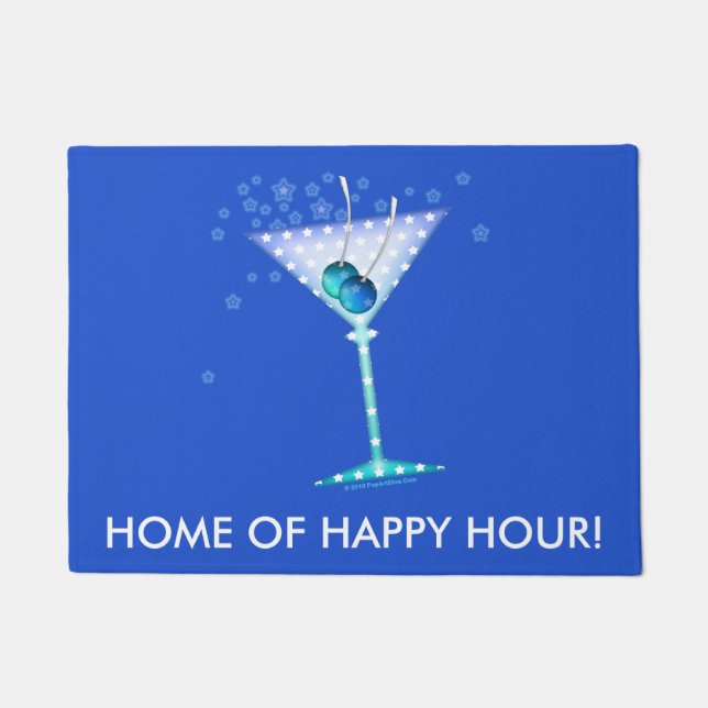 ALFOMBRAS DE PUERTA - MARTINI AZUL (Anverso)