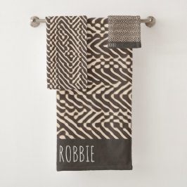 Alfombras de tela marrón pálido Patrón geométrico