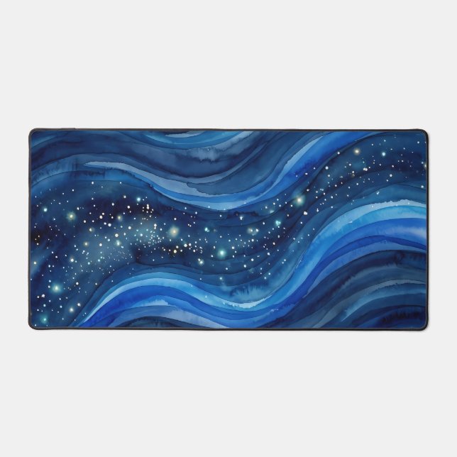 Alfombrilla artística de olas azules celestes (Anverso)