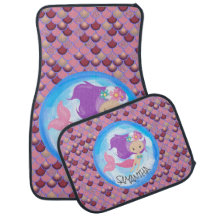 Alfombrilla de auto de coches Mermaid Sea Purple P