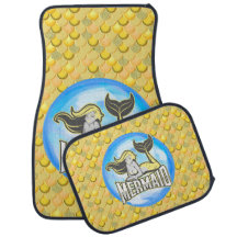 Alfombrilla de auto de coches Mermaid Sea YELLOW S