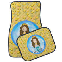 Alfombrilla de auto de coches Mermaid Sea YELLOW S