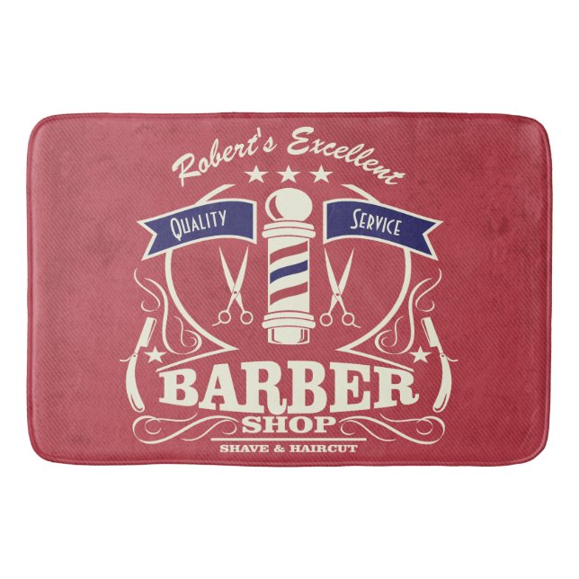 Alfombrilla de auto de trabajo estilo Barber retro (Anverso)