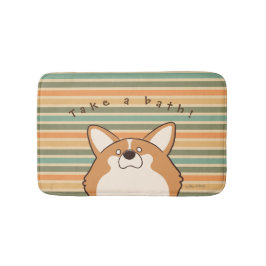 Alfombrilla De Baño コーギー "コギたま(レッド)" -Retro-