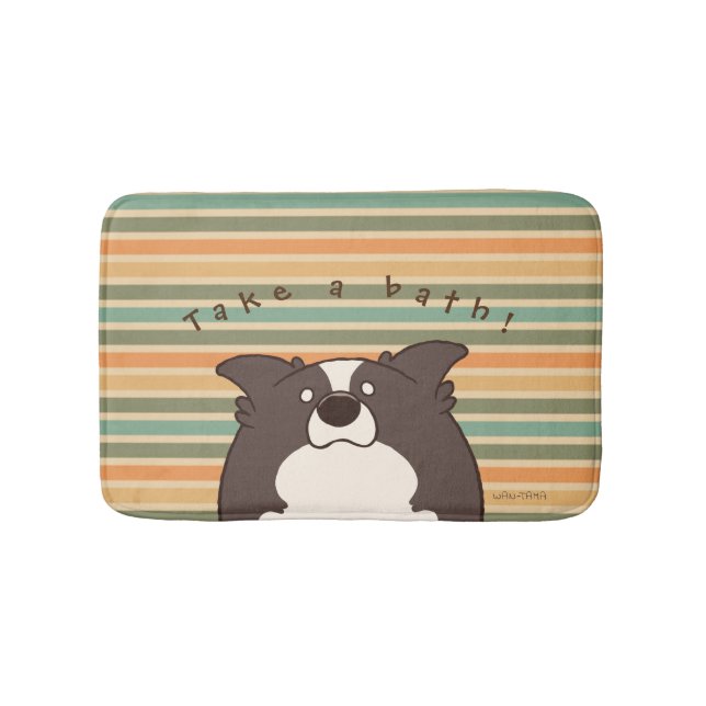 Alfombrilla De Baño ボーダーコリー "ボダたま(黒)" -Retro- (Anverso)