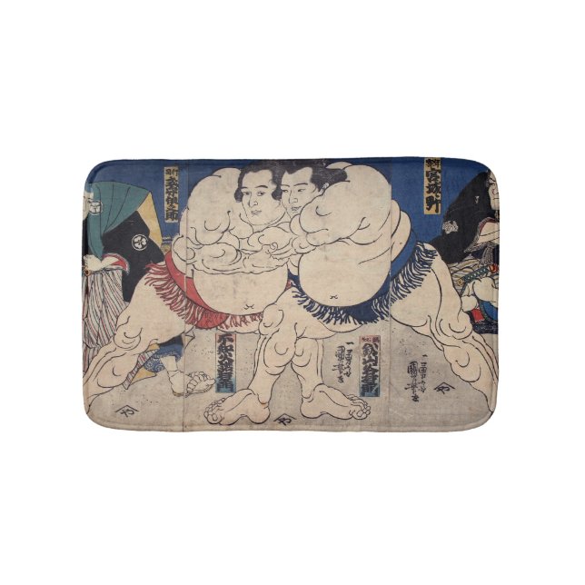 Alfombrilla De Baño 力 士, 国 芳 Sumo Wrestler, Kuniyoshi, Ukiyo-e (Anverso)