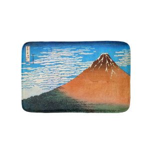 Alfombrilla De Baño 士 富 赤, 北 斎 Monte Rojo Fuji, Hokusai, Ukiyo-e
