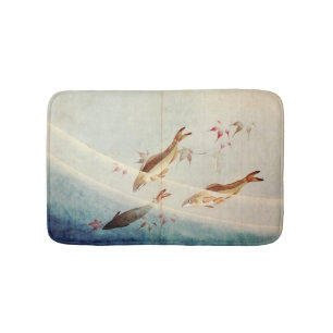 Alfombrilla De Baño 鮎, 北斎 Sweetfish, Hokusai, arte