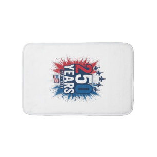 Alfombrilla De Baño 250 Años Aniversario Jets Patrióticos Diseño Vecto