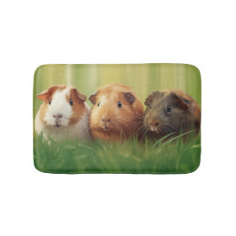 Alfombrilla De Baño 3 cerdos de Guinea en hierba