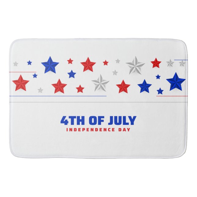 Alfombrilla De Baño 4 de julio Día de la Independencia (Anverso)