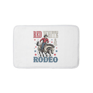 Alfombrilla De Baño 4 de julio Rodeo Cowboy