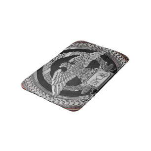 Alfombrilla De Baño [600] Águila imperial romana plateada sobre Medal