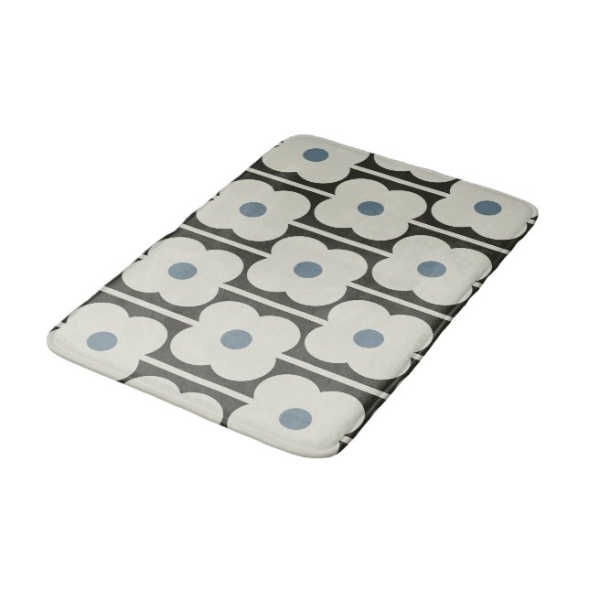 Alfombrilla De Baño Abacus Flower Powder Blue - encanto contemporáneo (Angular)