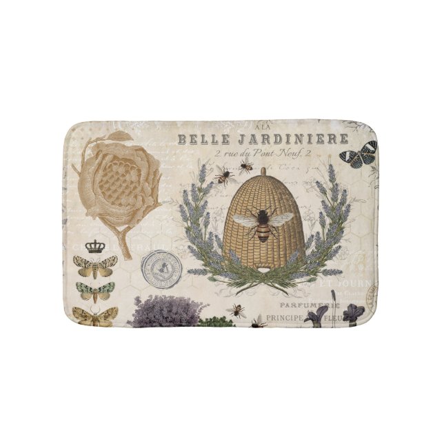 Alfombrilla De Baño Abeja de granja de estilo moderno (Anverso)