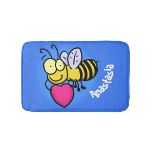 Alfombrilla De Baño Abeja graciosa y linda con ilustracion personaliza