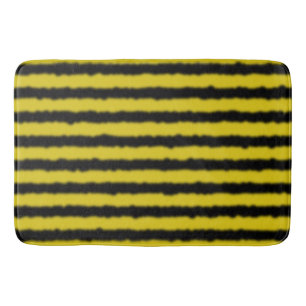 Alfombrilla De Baño Abeja negra y amarilla inspirada