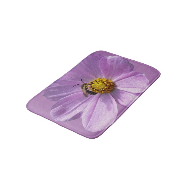 Alfombrilla De Baño Abeja sobre la flor morada (Angular)