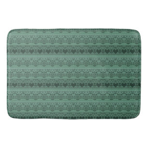 Alfombrilla De Baño Abertura verde de encaje vintage para la decoració