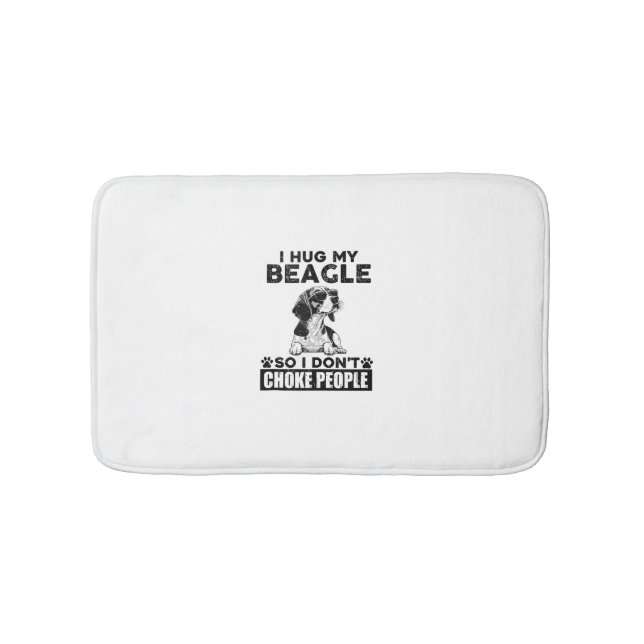 Alfombrilla De Baño Abrazo Mi Beagle Para No Ahogar A La Gente Perro G (Anverso)