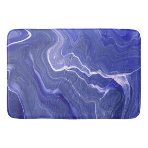 Alfombrilla De Baño Abstración de mármol añil muy violeta peri