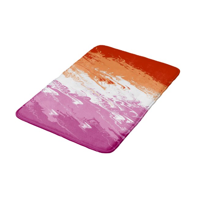 Alfombrilla De Baño Abstract Lesbian Pride Flag     (Angular)