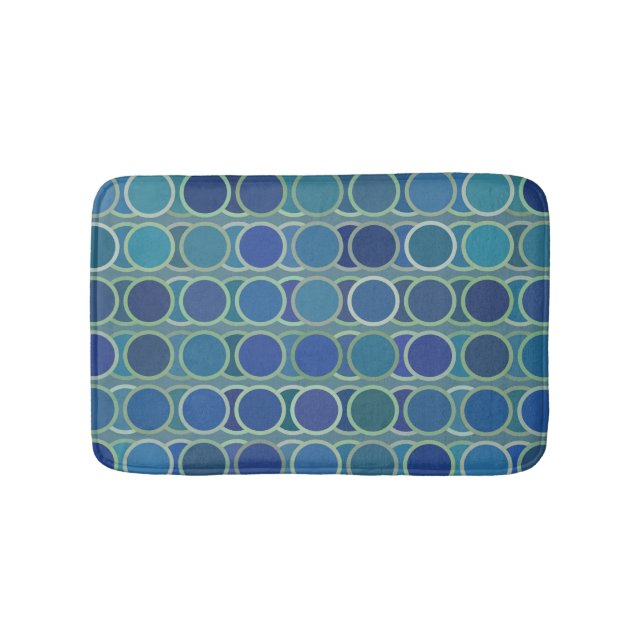 Alfombrilla De Baño Abstract Shades of Blue Circle Pattern (Anverso)