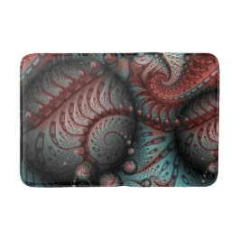 Alfombrilla De Baño Abstract Vivid Fantasy Fractal Art Brown Blue