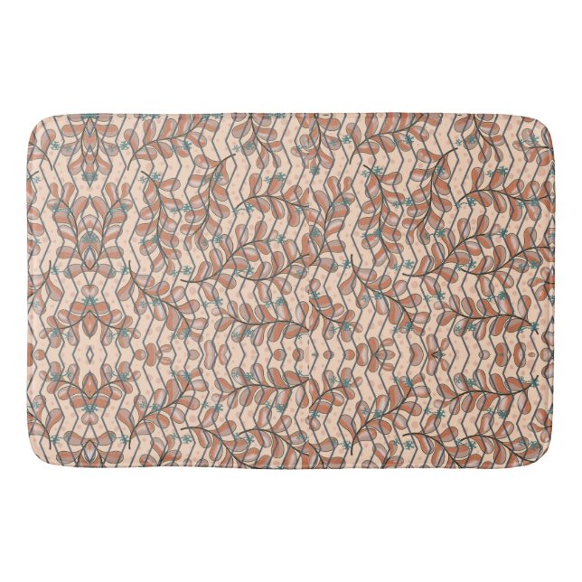 Alfombrilla De Baño Abstracto elíptico de floral bath mat (Anverso)