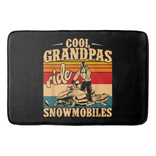 Alfombrilla De Baño Abuelos de Guay montan motos de nieve moto de niev