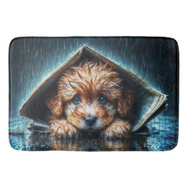 Alfombrilla De Baño Abundante cachorro húmedo buscando calidez y comod