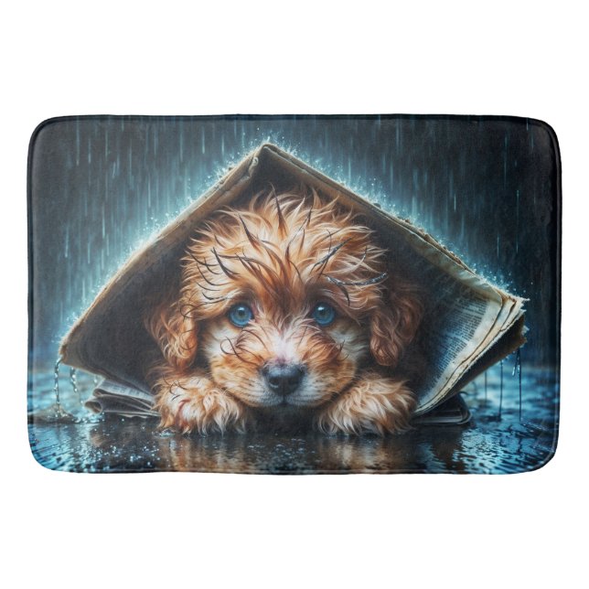 Alfombrilla De Baño Abundante cachorro húmedo buscando calidez y comod (Anverso)